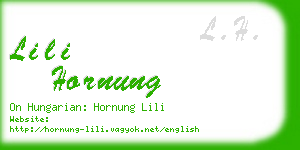 lili hornung business card